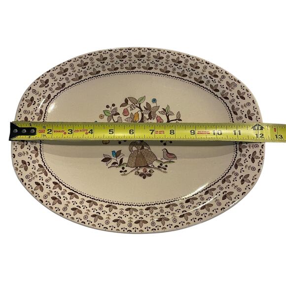 Johnson Brothers Sugar & Spice Oval Serving Platter Brown Ironstone Vtg England - Picture 9 of 11
